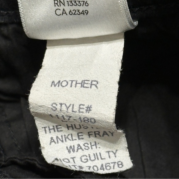 Mother The Hustler Ankle Fray In Black Not Guilty Size 28 - Picture 14 of 14